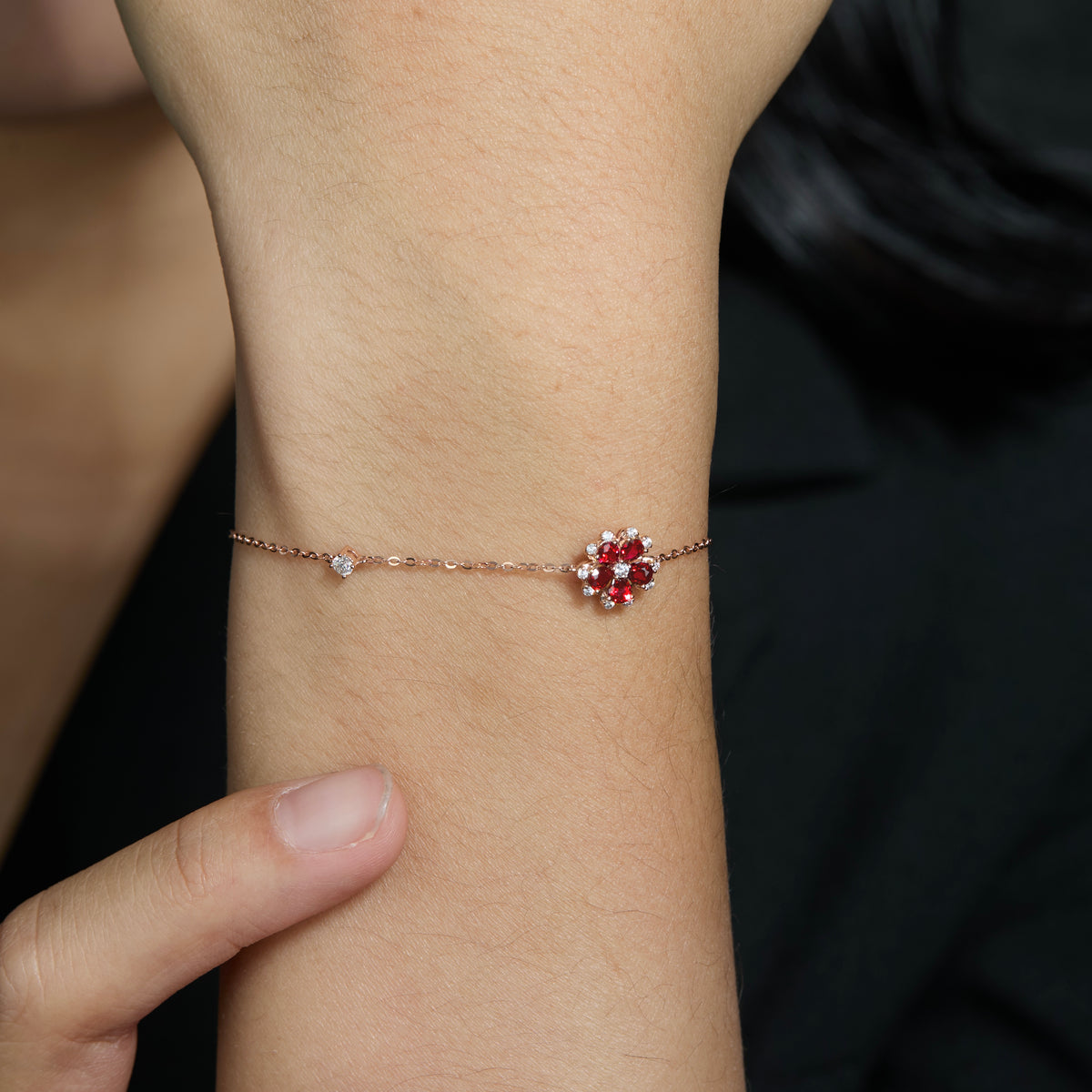 Peach Heart Bracelet