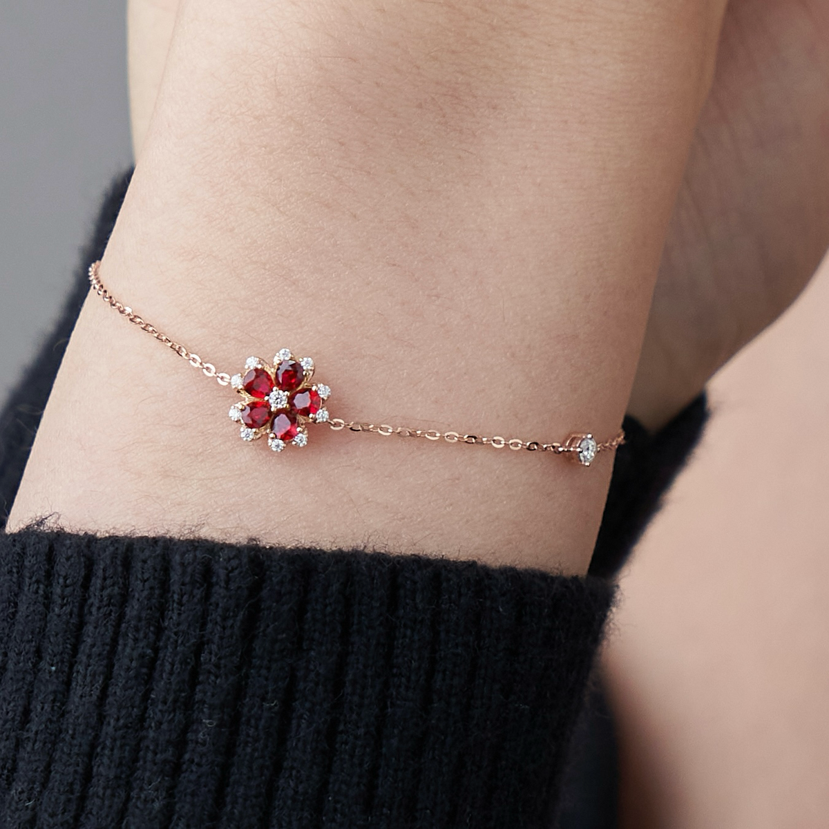 Peach Heart Bracelet
