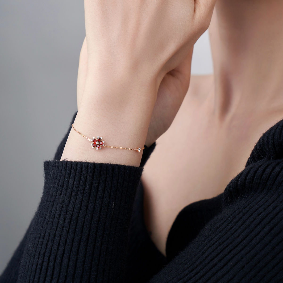 Peach Heart Bracelet