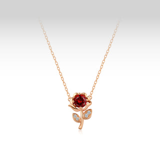 Bloomed Once Rose Necklace