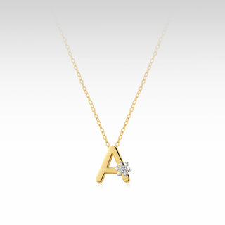 AlphaWish Golden A Necklace