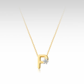 AlphaWish Golden P Necklace