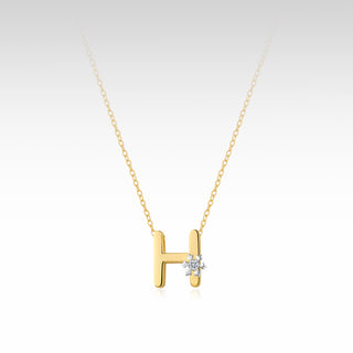 AlphaWish Golden H Necklace