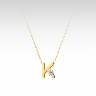 AlphaWish Golden K Necklace